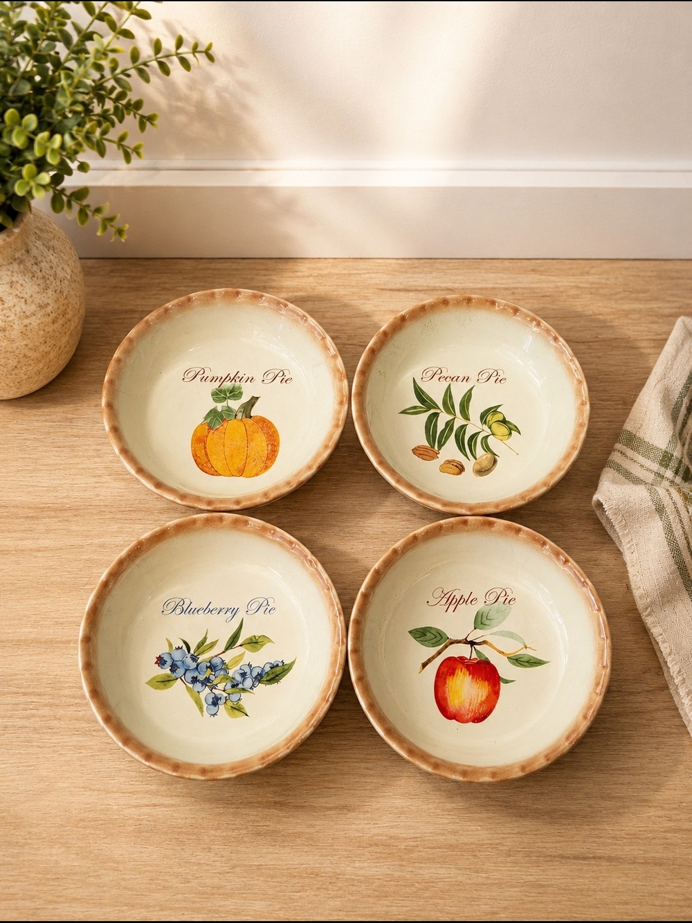 Nantucket Mini Pie Dishes – Set of 4